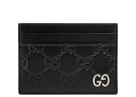 card case with gucci script|Gucci signature card case.